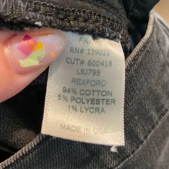 Frame Black Distressed Jeans Denim 24 EUC Rexford - Picture 7 of 8